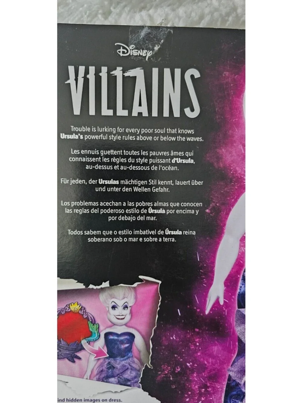 Disney Princess Villains Ursula Doll Excellent Condition With Accessories & Box